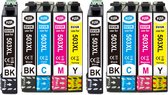 KATRIZ® huismerk inkt voor| 4x T503XL Zwart + 2x T503XL Cyaan + 2x T503XL Magenta + 2x T503XL Geel ) | Epson 503XL | 10 stuks |- Met chip