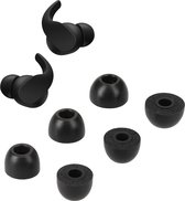 kwmobile 6x cover voor oordopjes - geschikt voor Beats Fit Pro - Van memory foam in zwart - Maat S, M en L