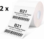 Niimbot Labels - Etiketten - Voor B21 - 50 x 30 mm - 230 vellen - Wit - Verpakking van 2 stuks
