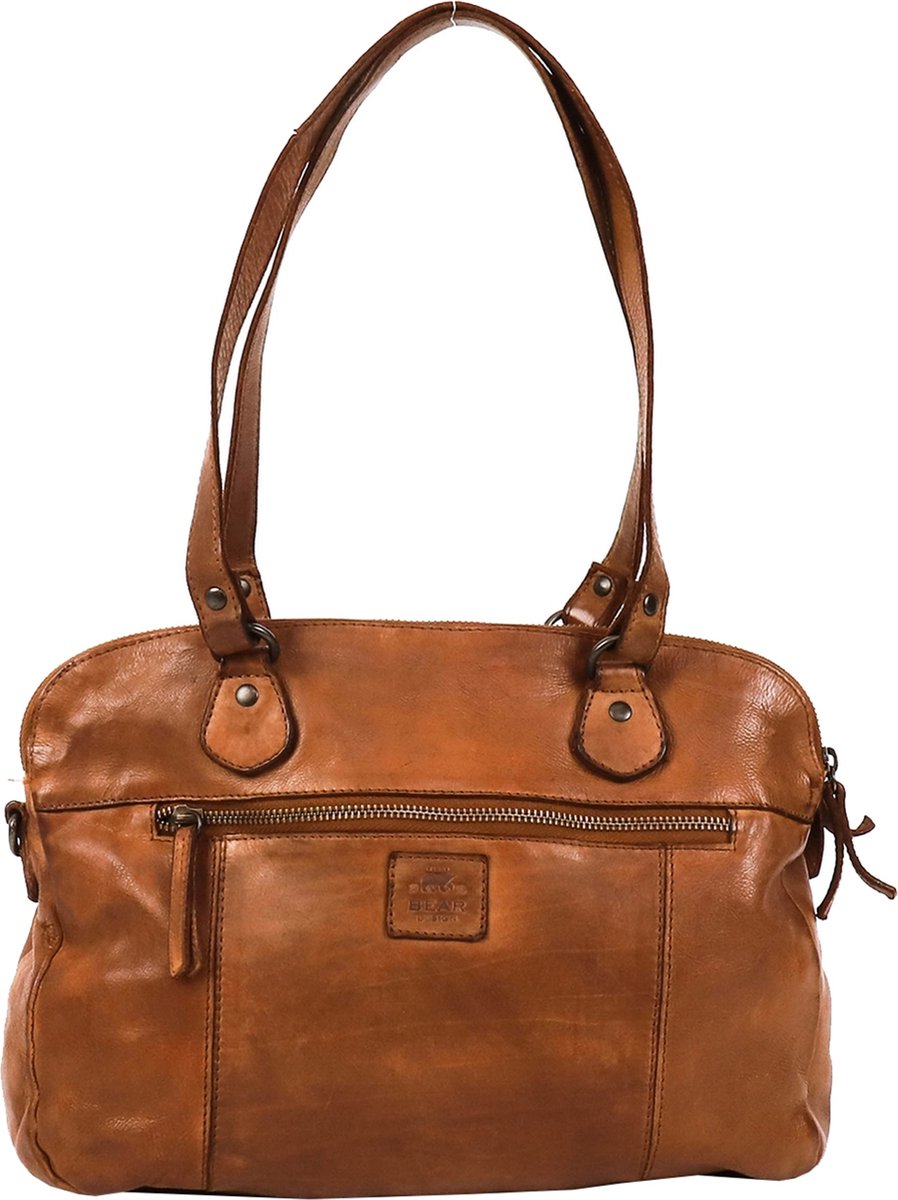 Bear Design Medium Schoudertas Dames Leer Lieke Zwart bol