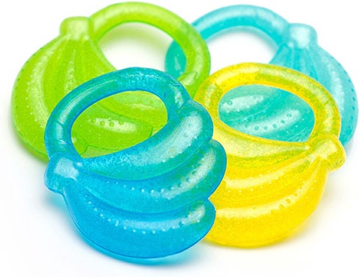Goedkoopste Babyono 'Bananen ' Koelbijtring met Ice gel, 3 m Groen