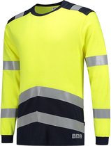 Tricorp 103003 T-Shirt Multinorm Bicolor - Fluo Geel/Inkt - L