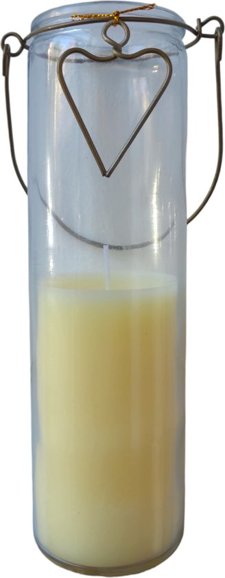 Home Society - Candle Tube Frank - Hangkaars - Geel - 6,3 x 6,3 x 21 cm