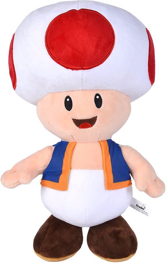 Super Mario - Toad Pluche, Jumbo - 50 cm - Knuffel | bol