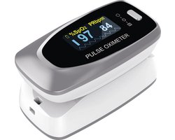 Contec CMS50D2 Saturatiemeter compleet met hardcase, soft pouch, draagkoord en batterijen. Ideaal als je veel onderweg bent voor in je tas