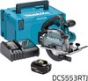 Makita DCS 553 RTJ accu metaalcirkelzaag 18V 150 mm borstelloos + 2x accu 5.0Ah + lader + Makpac