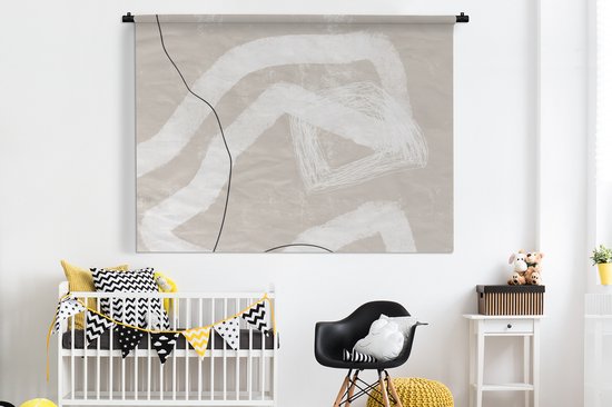 Tapisserie - Toile Murale - Ligne - Abstrait - Design - 180x135 cm - Tapisserie