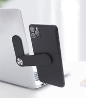 Magnetische Telefoonhouder voor Laptop/MacBook/Monitor/Chromebook - Universeel voor Smartphones - Opvouwbaar - Geschikt voor o.a. Samsung en iPhone - Zwart
