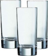 Arcoroc kleine longdrinkglazen - set 12x stuks - 220 ml - glas - transparant