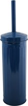 MSV Industrial Toilet/wc-borstel houder - metaal - marine blauw - 38cm
