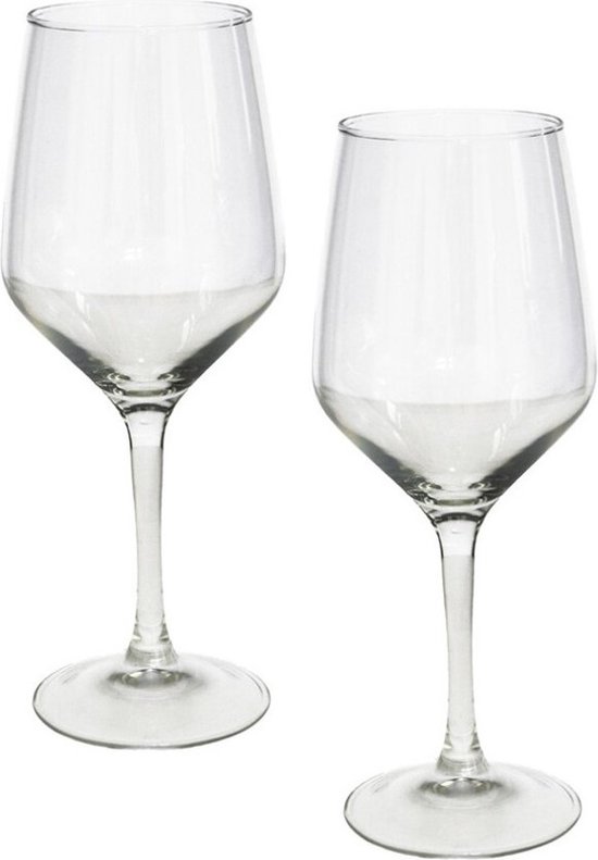 6x Stuks wijnglazen transparant 560 ml - Wijnglas voor rode en witte wijn  op voet | bol.com