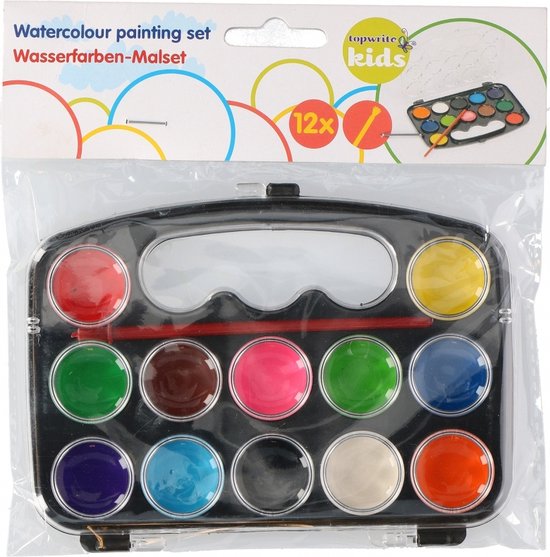 Patois puzzel Ingenieurs Schilder waterverf set 12 kleuren | bol.com