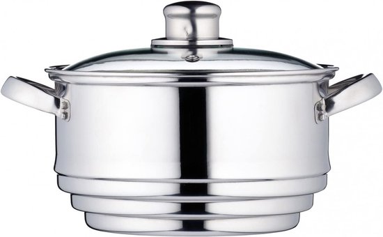 Cheffinger Couscouspan - Stoompan - 12L - Zwart - Rijst en Groentestom