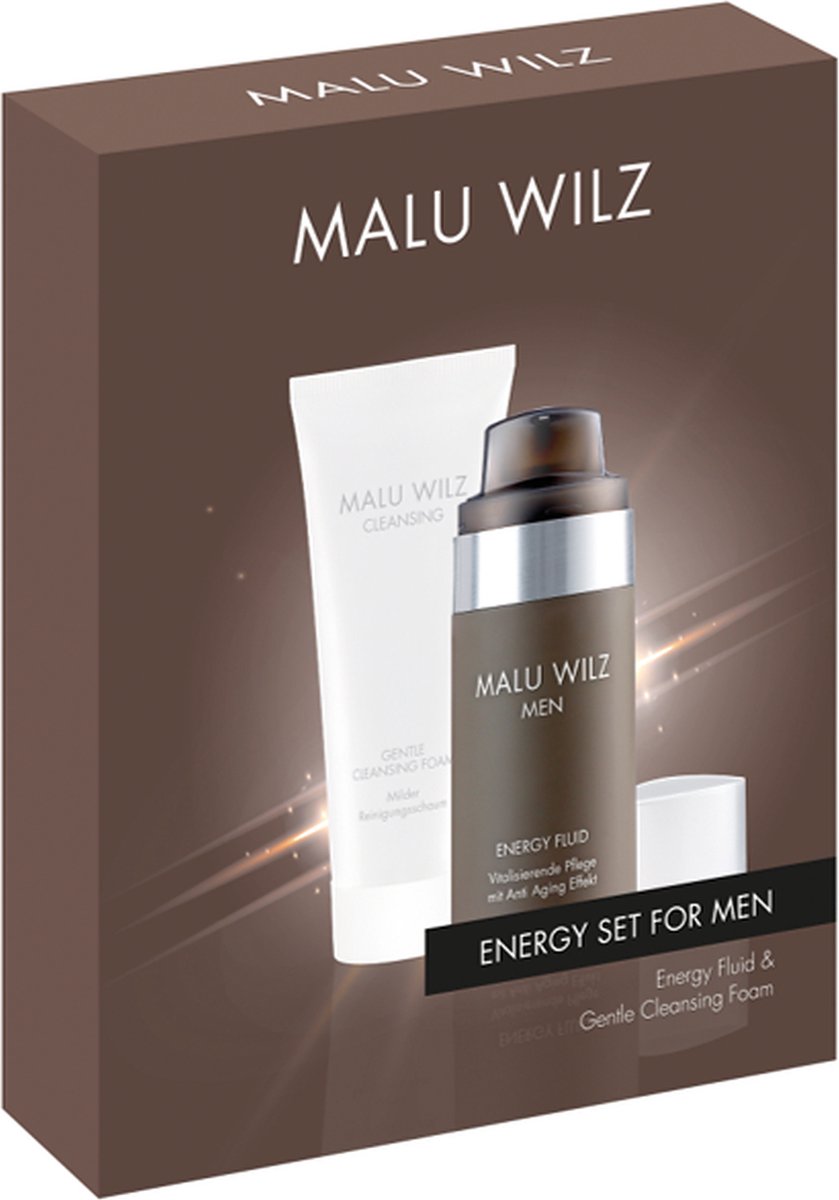 Goedkoopste Malu Wilz - energy set - for men - cleansing foam 75 ml- energy fluid 50ml - geschenk gezichtsverzorging voor mannen
