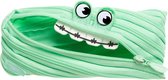 Etui - mint - mintgroen - Gorge Monster - pennendoos - tekenetui - pennenetui - grappig met beugel