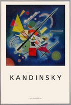 JUNIQE - Poster in kunststof lijst Kandinsky - Blue Painting -60x90