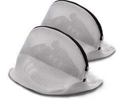 Wasnetten voor de wasmachine, het origineel, 2 stuks, voor schoenen, beha en nog veel meer, verbeterde ritssluiting, wassen, reizen, bewaren, set van 2