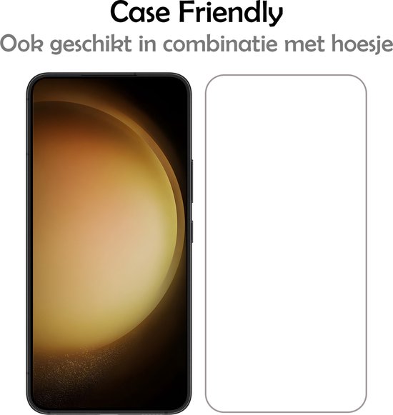 Schermprotector 'Case Friendly', ook geschikt in combinatie met hoesje.