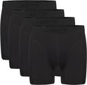 Zwarte lange herenshorts van Ten Cate, verpakt per 4 stuks, met elastische tailleband.
