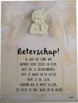 Beschermengel unieke tegel met gedicht Beterschap - Beterschap - beter worden- New Dutch®