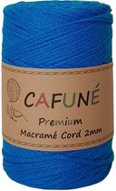 Cafuné Macrame koord - Premium -2mm-Turquoise-230m-250-Gevochten koord-Gerecycled katoen-Koord-Macrame-Haken-Touw-Garen