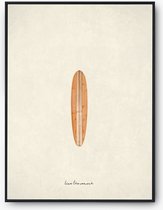 surfboard decoratie | surf poster | retro | vintage poster | surfplank hout