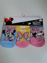 Minnie Mouse -enkelsokken Minnie Mouse - 3 paar - meisjes - maat 23/26
