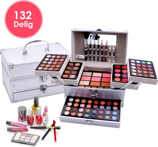 Geelachtig Reden tempo Professionele Make-up Koffer 132 Delig - Make Up Koffer Met Inhoud - Make  Up Koffer... | bol.com