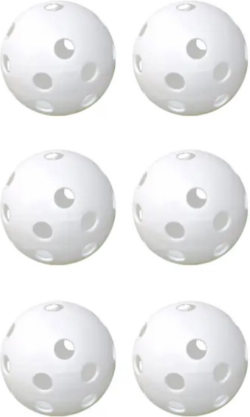 6 Plastic Trainingsballen - Stevig gebouwd - Golfballen - Golf accessoires - Golftrainingsmateriaal - Sport - Training - Trainingsmaterialen - Golfbal - ATHLIX