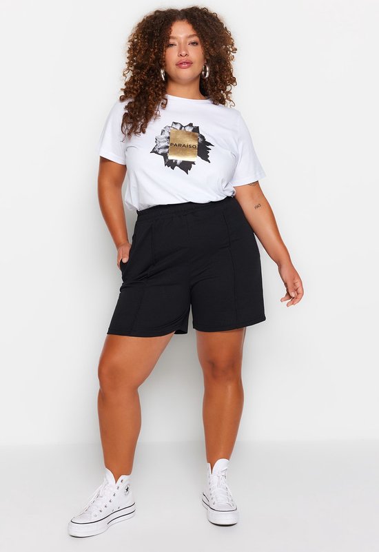 Trendyol Vrouwen Hoge taille Rechtdoor Grote maten shorts & bermuda |  bol.com