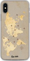 Casetastic Apple iPhone X / iPhone XS Hoesje - Softcover Hoesje met Design - World Traveler Print