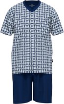 Gotzburg heren shortama - blauw dessin - Maat: M