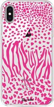 Casetastic Apple iPhone XS Max Hoesje - Softcover Hoesje met Design - Safari Pink Print