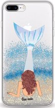 Casetastic Apple iPhone 7 Plus / iPhone 8 Plus Hoesje - Softcover Hoesje met Design - Mermaid Brunette Print