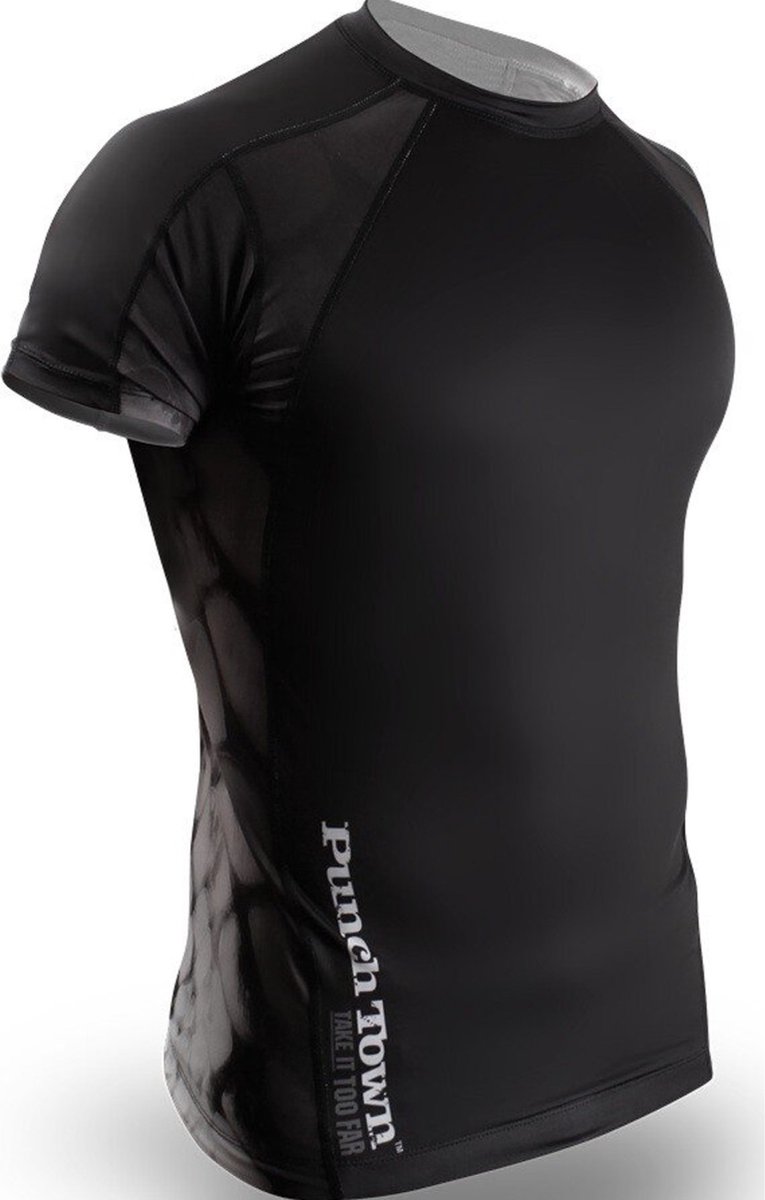 PunchTown Rash Guard Black Crush Korte Mouwen - XL
