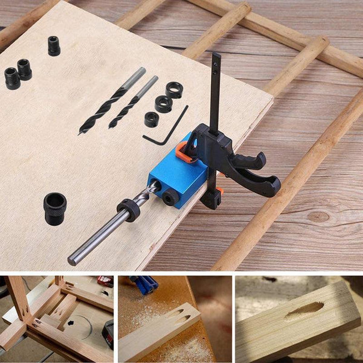 KREG BOORMAL VOOR LEGPLANKEN-SCHAPDRAGERS AFSTAND GATEN 32MM MET 5MM BOOR STOPRING KMA3220-INT