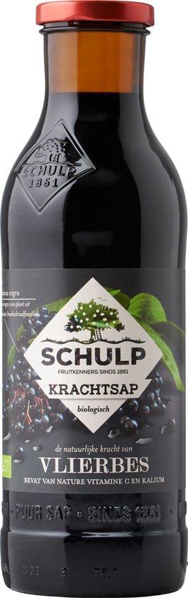 Schulp Krachtsap Vlierbes puur bio 750ml