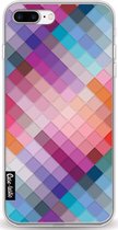 Casetastic Apple iPhone 7 Plus / iPhone 8 Plus Hoesje - Softcover Hoesje met Design - Seamless Cubes Print