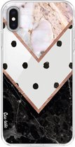Casetastic Apple iPhone XS Max Hoesje - Softcover Hoesje met Design - Mix of Marbles Print