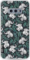 Casetastic Samsung Galaxy S10e Hoesje - Softcover Hoesje met Design - Laughing Baby Elephants Print