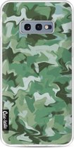 Casetastic Samsung Galaxy S10e Hoesje - Softcover Hoesje met Design - Army Camouflage Print