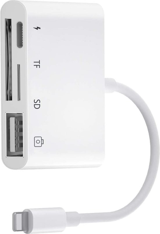 SD Card Reader Adapter, 4in1 USB Camera Connection Kit, SD/TF Camera