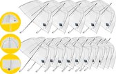 14 stuks Paraplu transparant plastic paraplu's 75 cm - doorzichtige paraplu - trouwparaplu - bruidsparaplu - stijlvol - bruiloft - trouwen - fashionable - trouwparaplu