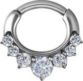 Septum Helix Piercing Ring - Kristalletjes