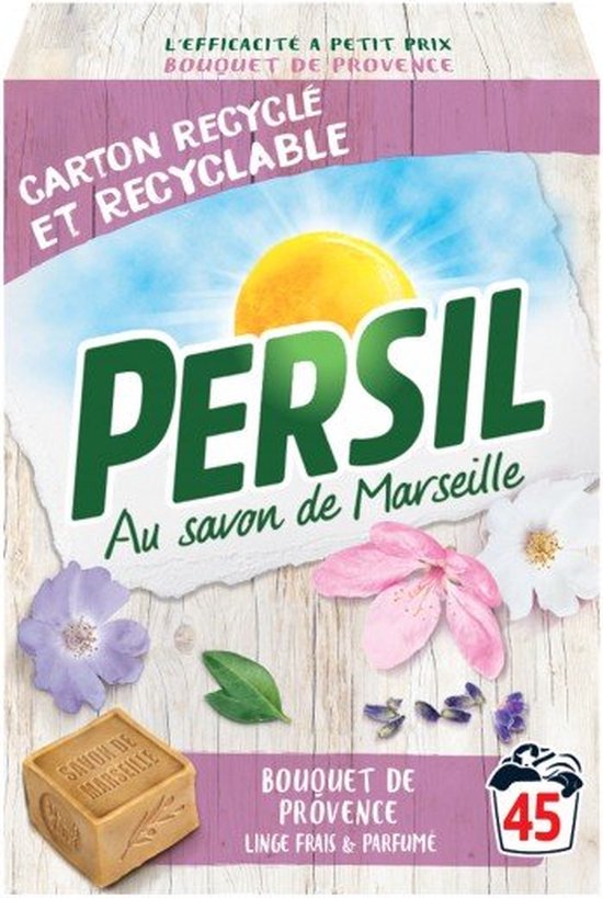LOT DE 3 - PERSIL Lessive Soin Couleur au savon de Marseille et fleur de  cerisier 18 Lavages 990 ml