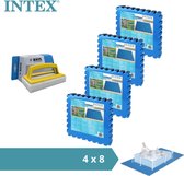 Intex - Zwembadtegels - 4 verpakkingen van 8 tegels - 8m² & WAYS scrubborstel
