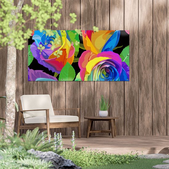 Tableau Sur Toile Tulup - Impression 140x70 Cm - Floral Roses - Moderne