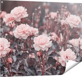 Gards Tuinposter Roze Rozen Bloemen - 100x80 cm - Tuindoek - Tuindecoratie - Wanddecoratie buiten - Tuinschilderij