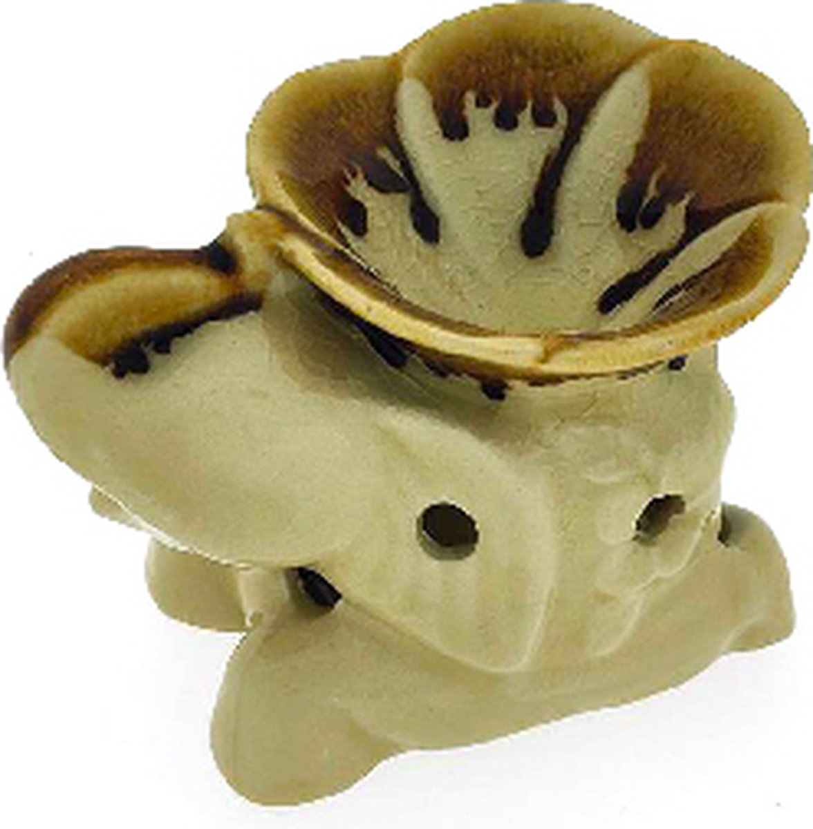 Goedkoopste Aromabrander – Aromaverdamper – Aroma diffuser – Olieverdamper - Aromadamper theelicht – Handgemaakt – Olifant crème/bruin