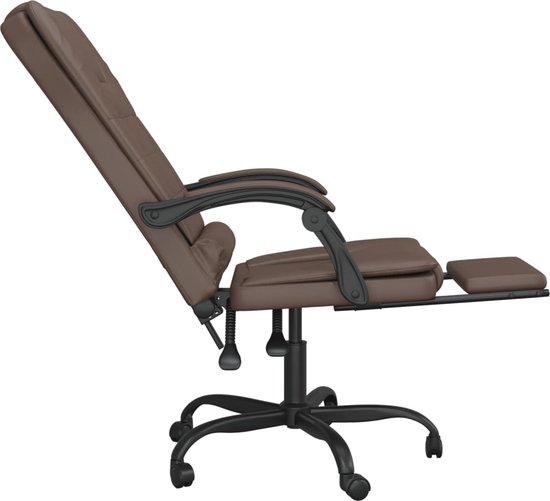 VidaXL Kantoorstoel massage verstelbaar kunstleer